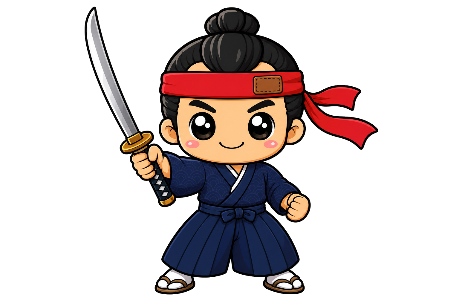 The Samurai Cleaner hero holding a katana